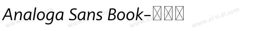 Analoga Sans Book字体转换
